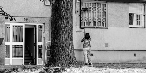 Handyman performing home maintenance work